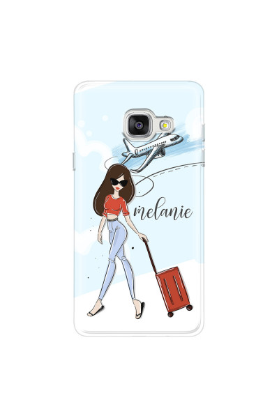 SAMSUNG - Galaxy A3 2017 - Soft Clear Case - Travelers Duo Brunette
