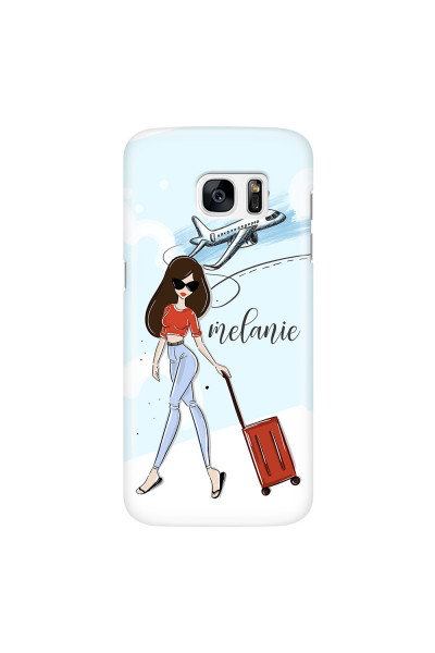 SAMSUNG - Galaxy S7 Edge - 3D Snap Case - Travelers Duo Brunette