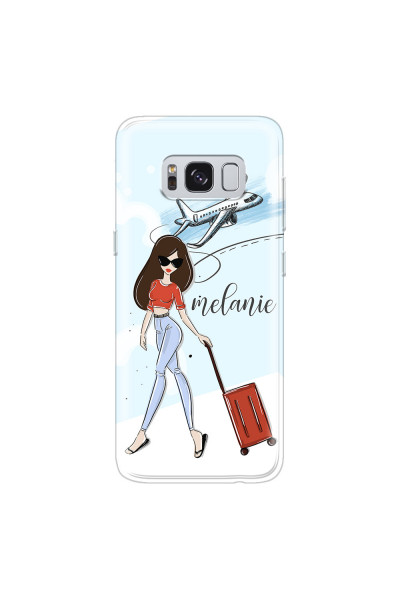 SAMSUNG - Galaxy S8 Plus - Soft Clear Case - Travelers Duo Brunette