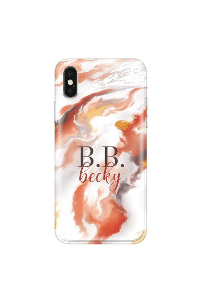APPLE - iPhone XS Max - Soft Clear Case - Streamflow Autumn Passion
