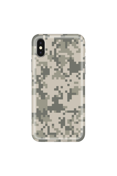 APPLE - iPhone XS Max - Soft Clear Case - Digital Camouflage