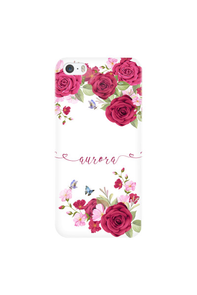 APPLE - iPhone 5S/SE - 3D Snap Case - Rose Garden with Monogram
