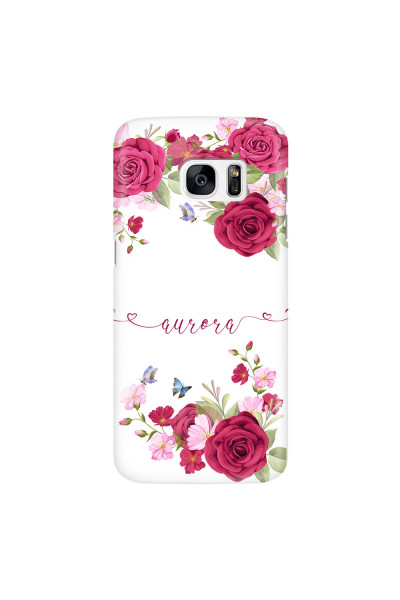 SAMSUNG - Galaxy S7 Edge - 3D Snap Case - Rose Garden with Monogram
