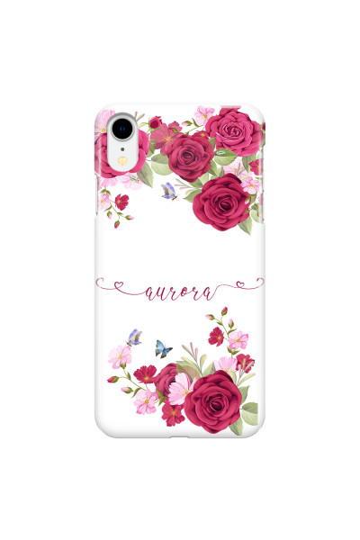 APPLE - iPhone XR - 3D Snap Case - Rose Garden with Monogram