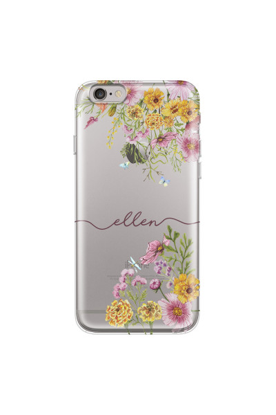 APPLE - iPhone 6S Plus - Soft Clear Case - Meadow Garden with Monogram