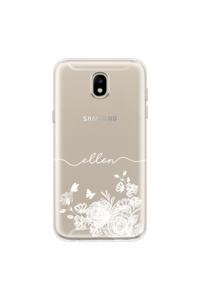 SAMSUNG - Galaxy J5 2017 - Soft Clear Case - Handwritten White Lace