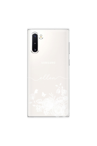 SAMSUNG - Galaxy Note 10 - Soft Clear Case - Handwritten White Lace