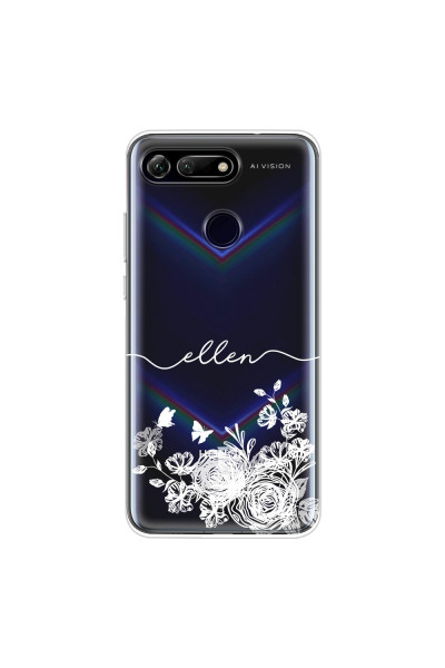 HONOR - Honor View 20 - Soft Clear Case - Handwritten White Lace