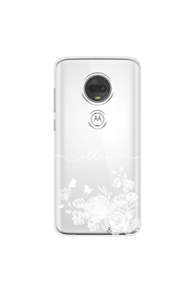 MOTOROLA by LENOVO - Moto G7 - Soft Clear Case - Handwritten White Lace
