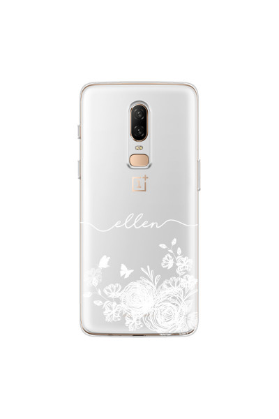 ONEPLUS - OnePlus 6 - Soft Clear Case - Handwritten White Lace