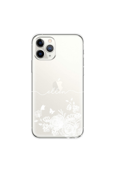 APPLE - iPhone 11 Pro - Soft Clear Case - Handwritten White Lace