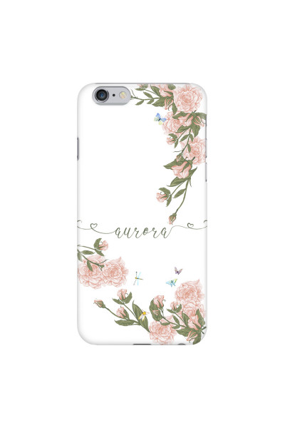 APPLE - iPhone 6S Plus - 3D Snap Case - Pink Rose Garden with Monogram