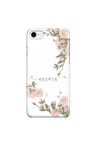 APPLE - iPhone 7 - 3D Snap Case - Pink Rose Garden with Monogram
