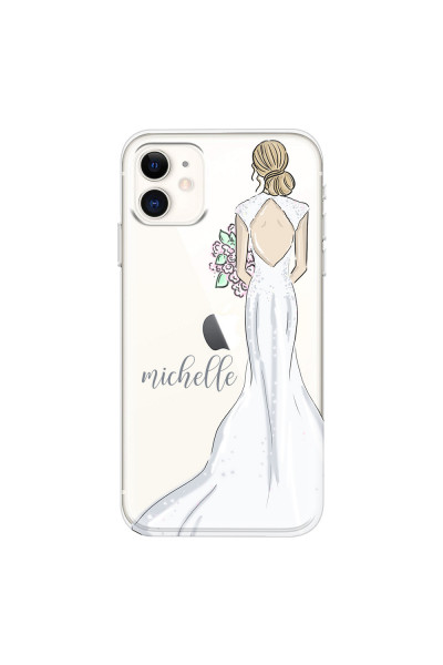 APPLE - iPhone 11 - Soft Clear Case - Bride To Be Blonde Dark