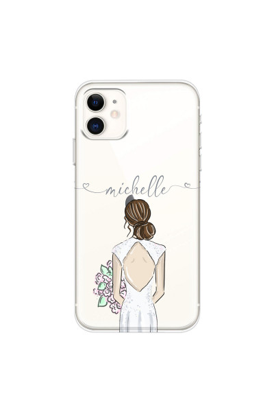 APPLE - iPhone 11 - Soft Clear Case - Bride To Be Brunette II. Dark