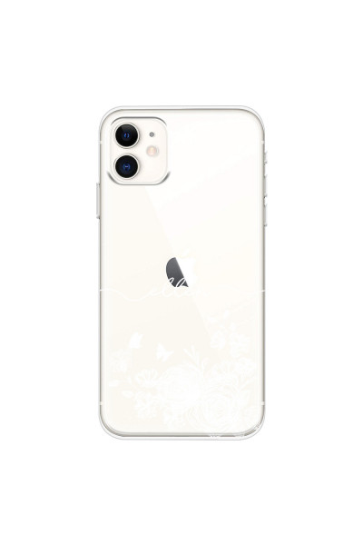APPLE - iPhone 11 - Soft Clear Case - Handwritten White Lace