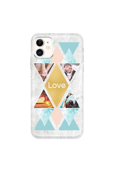 APPLE - iPhone 11 - Soft Clear Case - Triangle Love Photo
