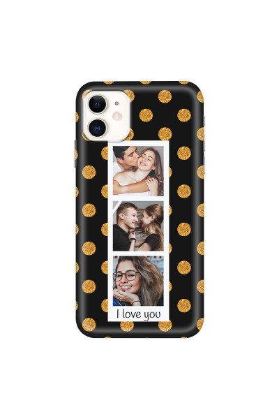 APPLE - iPhone 11 - Soft Clear Case - Triple Love Dots Photo