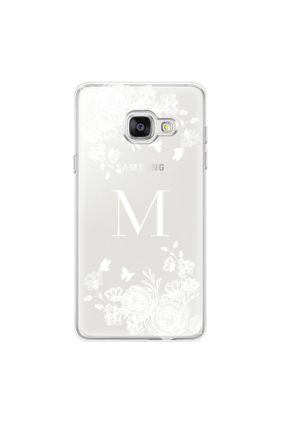 SAMSUNG - Galaxy A3 2017 - Soft Clear Case - White Lace Monogram