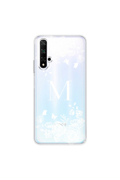 HONOR - Honor 20 - Soft Clear Case - White Lace Monogram
