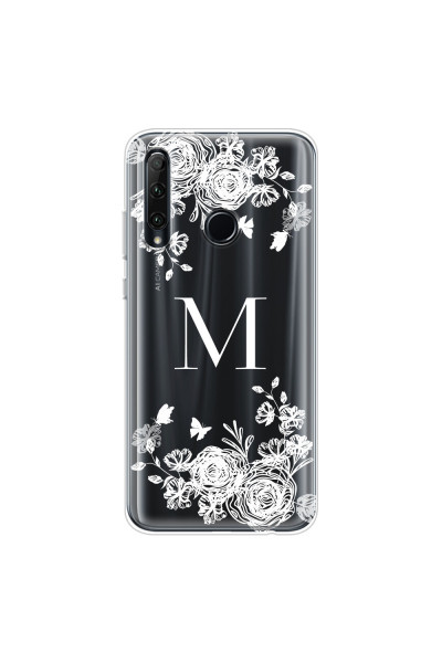 HONOR - Honor 20 lite - Soft Clear Case - White Lace Monogram
