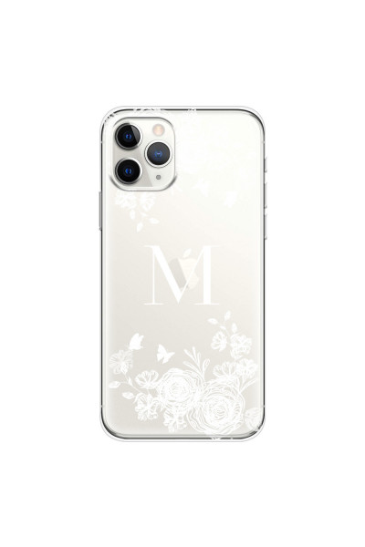 APPLE - iPhone 11 Pro - Soft Clear Case - White Lace Monogram