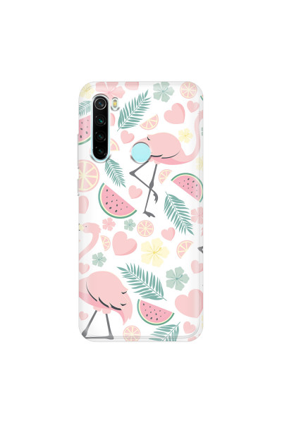 XIAOMI - Redmi Note 8 - Soft Clear Case - Tropical Flamingo III