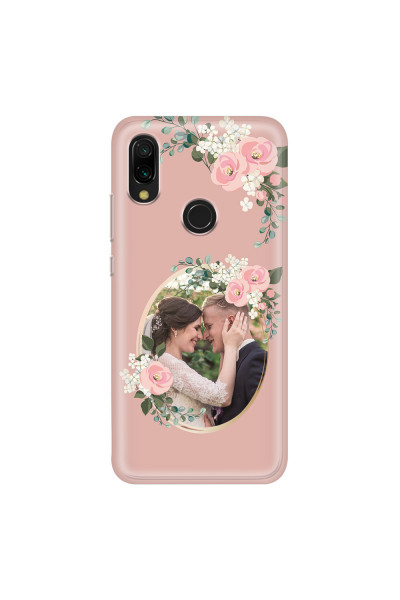 XIAOMI - Redmi 7 - Soft Clear Case - Pink Floral Mirror Photo
