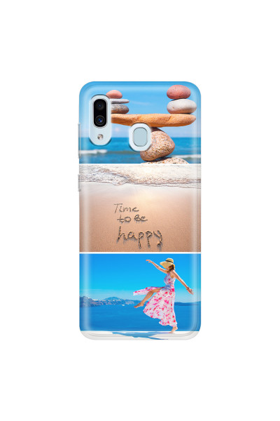 SAMSUNG - Galaxy A20 / A30 - Soft Clear Case - Collage of 3