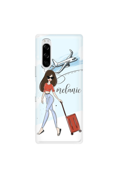 SONY - Sony Xperia 5 - Soft Clear Case - Travelers Duo Brunette