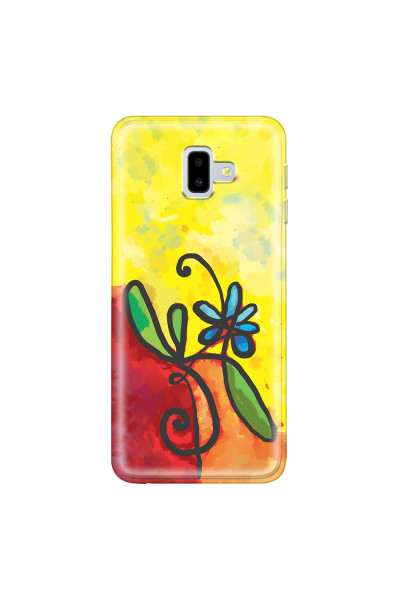 SAMSUNG - Galaxy J6 Plus 2018 - Soft Clear Case - Flower in Picasso Style