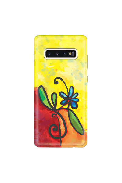 SAMSUNG - Galaxy S10 Plus - Soft Clear Case - Flower in Picasso Style