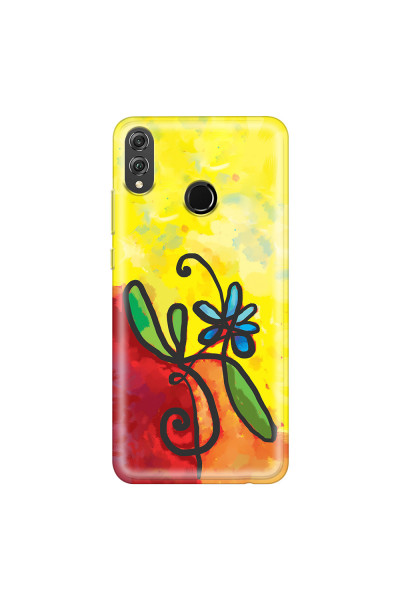 HONOR - Honor 8X - Soft Clear Case - Flower in Picasso Style