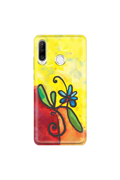 HUAWEI - P30 Lite - Soft Clear Case - Flower in Picasso Style