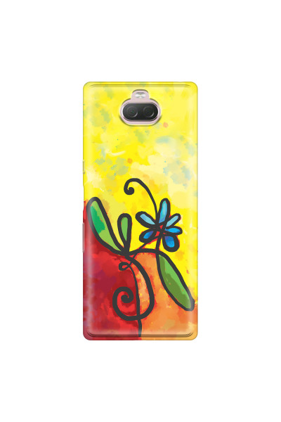 SONY - Sony Xperia 10 - Soft Clear Case - Flower in Picasso Style