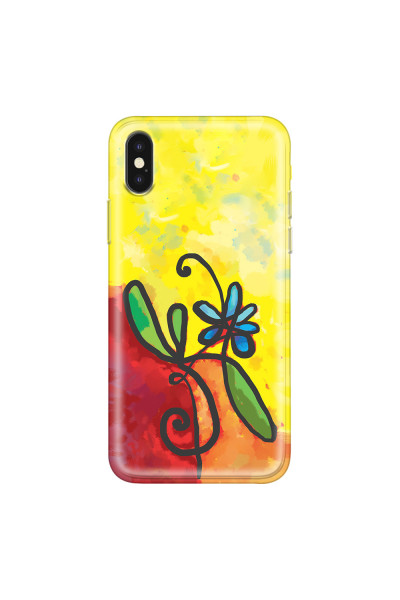 APPLE - iPhone XS Max - Soft Clear Case - Flower in Picasso Style