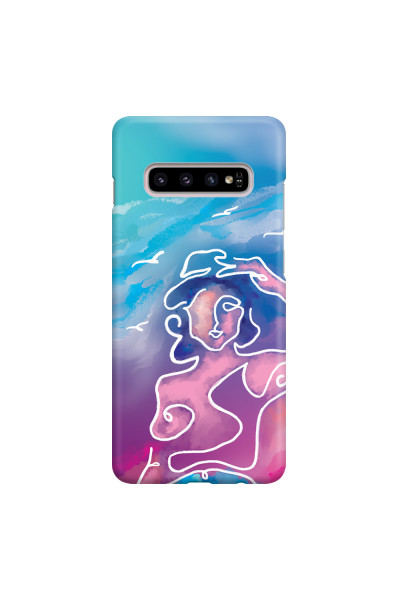 SAMSUNG - Galaxy S10 Plus - 3D Snap Case - Lady With Seagulls