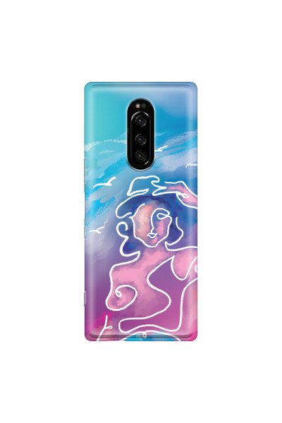 SONY - Sony Xperia 1 - Soft Clear Case - Lady With Seagulls