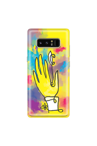 SAMSUNG - Galaxy Note 8 - Soft Clear Case - Abstract Hand Paint