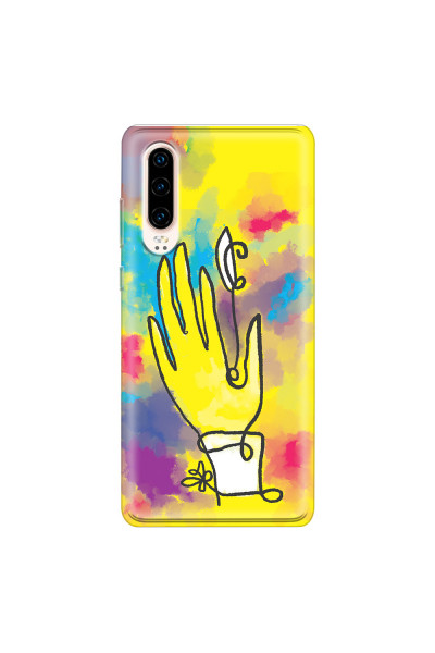 HUAWEI - P30 - Soft Clear Case - Abstract Hand Paint