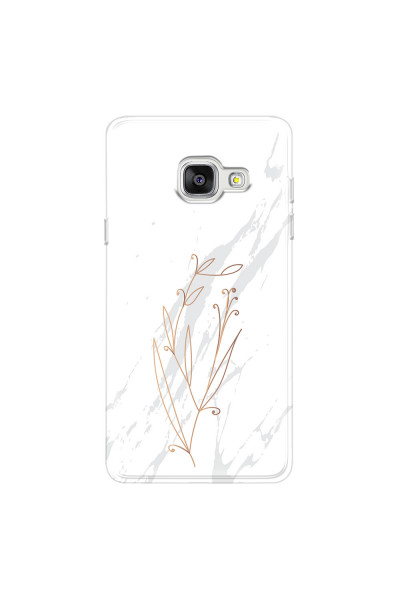 SAMSUNG - Galaxy A3 2017 - Soft Clear Case - White Marble Flowers