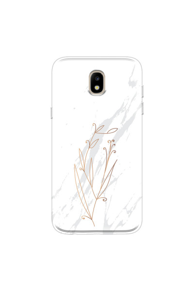 SAMSUNG - Galaxy J3 2017 - Soft Clear Case - White Marble Flowers