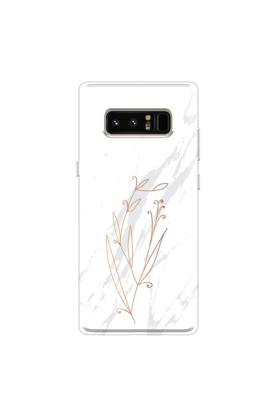 SAMSUNG - Galaxy Note 8 - Soft Clear Case - White Marble Flowers