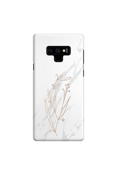 SAMSUNG - Galaxy Note 9 - 3D Snap Case - White Marble Flowers