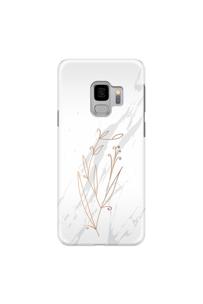 SAMSUNG - Galaxy S9 - 3D Snap Case - White Marble Flowers