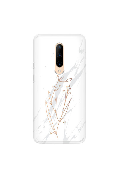 ONEPLUS - OnePlus 7 Pro - Soft Clear Case - White Marble Flowers