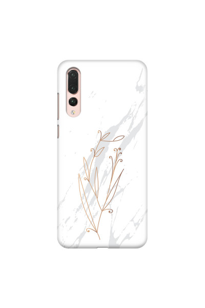 HUAWEI - P20 Pro - 3D Snap Case - White Marble Flowers