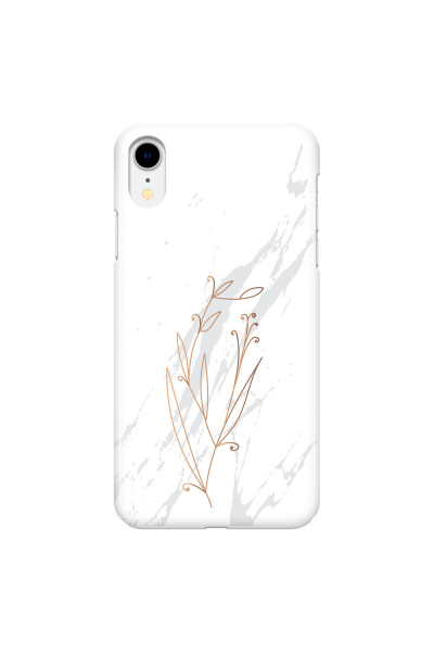 APPLE - iPhone XR - 3D Snap Case - White Marble Flowers