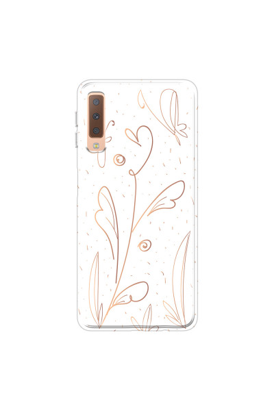 SAMSUNG - Galaxy A7 2018 - Soft Clear Case - Flowers In Style