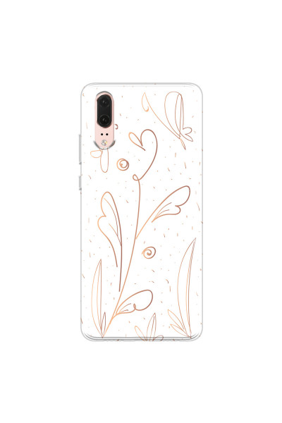 HUAWEI - P20 - Soft Clear Case - Flowers In Style